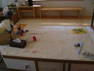 集成材で作った多目的棚1