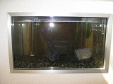 1×4で枠を取り付けた60cm水槽