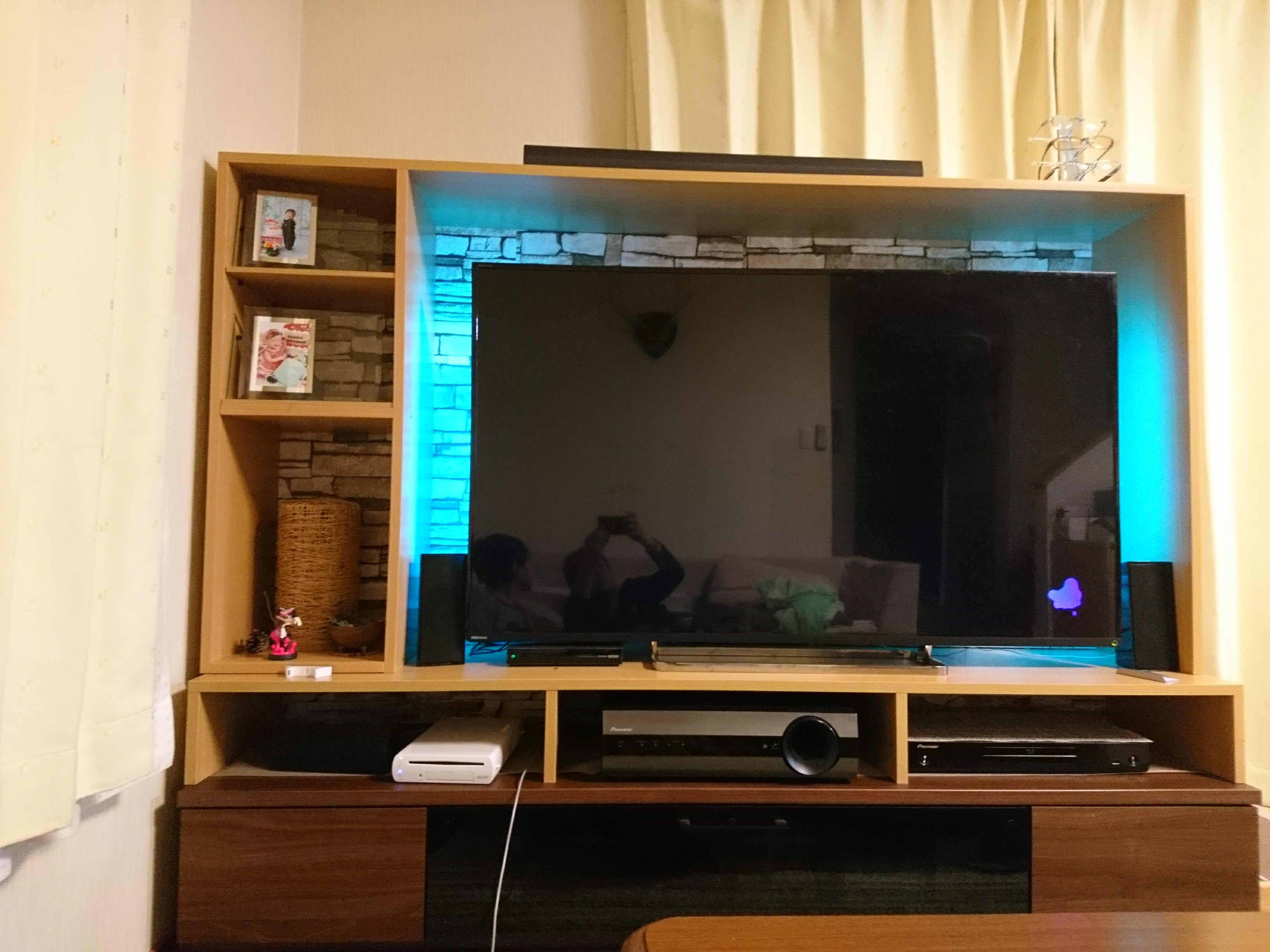 LEDを青にした完成後の全体像